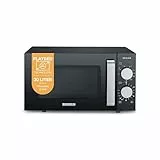 Severin 2-in-1 Mikrowelle mit Grill, 2 Ebenen, flacher Glasboden (Flatbed) statt Drehteller mit XXL-Nutzfläche für eckiges Geschirr, leichte Reinigung, Mikrowellengerät, 20L, schwarz, MW 7762