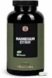 Vitabaum® Magnesiumcitrat - 375 mg Magnesium pro Tagesdosis - Unterstützt den Energiestoffwechsel - 365 Kapseln - 4 Monate Vorrat - Vegan, Glutenfrei, Laktosefrei