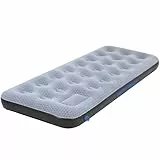 High Peak Unisex Single Comfort Plus Luftbett, mit integrierte Fußpumpe und Anti-Rutsch Funktion, atmungsaktiv, robust, Oberseite weich, für Indoor und Outdoor, grau/blau/schwarz, L