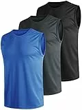 Teesmen Tank Top Herren Tanktop Muskelshirts Ärmelloses Shirt Achselshirts Axelshirt Muscle Sommer Sport Gym Lauf Fitness Atmungsaktiv MäNner Set 3er Pack (1, 3XL)