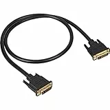 Sharkoon DVI-D/DVI-D (24 + 1), 1 m 1 m DVI-D DVI-D schwarz Kabel DVI – Kabel DVI (1 m, 1 m, DVI-D, DVI-D, männlich, männlich, Gold)