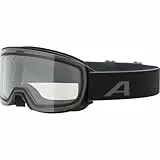 ALPINA NAKISKA - Beschlagfreie, Extrem Robuste & Bruchsichere OTG Skibrille Mit 100% UV-Schutz Für Erwachsene, black matt