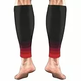 ACWOO 2 Stück Kompression Wadenbandage für Herren & Damen, Wadenbandage, Stützstrümpfe, Compression Socks für Sport, Fussball, Laufen,Schwellung, Erholung, Farbverlauf Rot