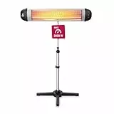 SUNTEC Infrarot-Heizstrahler mit Fernbedienung | Heat Carbon Wärmestrahler für Terrasse | Outdoor Terrassenheizer für Balkon, Garten Infrarotstrahler Strahlwasser-Schutz (Heat Ray 3000 Carbon)