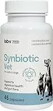 Lab-V Synbiotic Probiotika für Hunde und Katzen, 45 Probiotische Verdauungskapseln für Hunde und Katzen, mit Präbiotika, Nahrungsergänzungsmittel für Hund und Katze, Fermente, Milchsäure, Darm