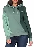 Ragwear Pirita Block Kapuzenpullover Hoody Damen (DE/NL/SE/PL, Alphanumerisch, S, Regular, Regular, Dusty Green)