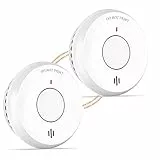 Andyssey GS511 Rauchmelder 10 Jahre mit Magnethalterung, vernetzbarer Feuermelder mit Fotoelektrischem Sensor, Zertifiziert DIN EN14604, 2 Stück