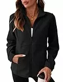 IECCP Fleecejacke Damen Durchgehender Reißverschluss Outdoor Fleecejacken Leicht und Warm Mode 2025
