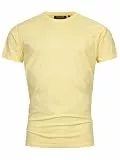 Indicode Herren Kloge T-Shirt mit Rundhals-Ausschnitt | Herrenshirt Sommershirt Pale Banana, L