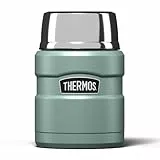 Thermos Stainless King Lebensmittelflasche, 470 ml Fassungsvermögen, schlanker Mehrzweck-Flachmann für die tägliche Zubereitung von Speisen, langlebiger Edelstahl mit klassischem Entenei-Finish, ideal