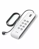 Belkin 8-fach Steckdosenleiste mit Überspannungsschutz und USB-Anschlüssen, Mehrfachsteckdose, 8 geschützte Steckdosen und 2 USB-A-Anschlüsse, 2,4 A, 2 m Verlängerungskabel, für zu Hause und das Büro