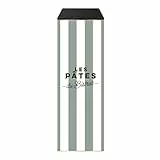 COOK CONCEPT, BT6828, Bistro-Spaghetti-Metallbox, elegantes Design, luftdichter Schutz, großzügiges Fassungsvermögen, einfach zu bedienen und zu reinigen, Farbe Schwarz, Grün, Beige
