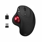 Mobility Lab Kabellose Trackball-Maus – kabellose Maus mit Daumenrad, einstellbare Genauigkeit, USB- und USB-C-Anschluss, macOS und Windows kompatibel – Schwarz