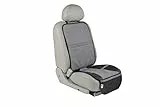 Altabebe (AL4013) Kindersitzunterlage ISOFIX geeignete Sitzschoner Auto Kindersitz, mit Anti-Rutsch Funktion Autositzschoner, Autositzauflage Sitzschutz (Schwarz-Hellgrau)