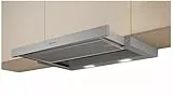 NEFF D46ED52X1, Stiftung Warentest GUT (1,9)*, N 50 Flachschirmhaube 60 cm, Made in Germany, Abluft oder Umluft, Einbau-Dunstabzugshaube mit hoher Abluftleistung, leiser Betrieb, LED, Silbermetallic