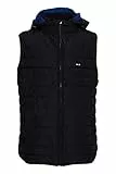 FQ1924 FQDanial Herren Weste Steppweste Outdoor Weste Leicht gesteppte Winterweste mit Kapuze Regular Fit, Größe:L, Farbe:Black Beauty (193911)