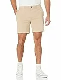 Amazon Essentials Herren Leichte Komfort-Stretch-Oxford-Shorts mit enger Passform (zuvor Goodthreads) 18 cm lang, Khakibraun, 30W