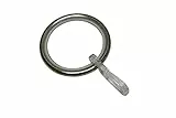 Gardinia Gardinenringe, Metall, Edelstahl-Optik, 3.25x4, 10, 30226