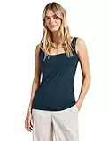 STREET ONE Damen 3226976 Basic Top mit Square Neck, Tide Blue, 42