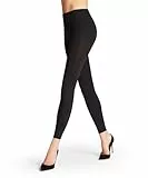 FALKE Damen Leggings Pure Matt 100 DEN W Le blickdicht einfarbig 1 Stück, Schwarz Black 3009, L
