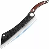 XYJ 12 Zoll Brisket Messer lange Klinge Slicer Fleisch Brisket Trimmen Tranchiermesser Koch Küchenmesser handgefertigt geschmiedet Hammerklinge Geburtstag Geschenke für Frauen Männer Geschenk