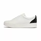 Fitflop Damen Rally Crystal-backtab Leather Sneakers Sneaker, Schwarz, 41 EU