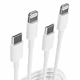 USB C Lightning Kabel, iPhone Ladekabel original Apple MFi Zertifiziert 2er Pack usb c Schnellladekabel iPhone Kabel für iPhone 14 Pro Max Plus/13 pro/12/11/8/7/6/5/SE/XR/XS/iPad, für USB C Adapter