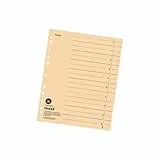 Original Falken 100er Pack Trennblätter. Made in Germany. Aus Recycling-Karton für DIN A4 chamois Trennlaschen Trennblätter Ordner Register Kalender Blauer Engel
