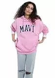 Mavi Damen Logo Hooded Sweatshirt Pullover, Lilac C, S