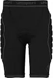 uhlsport Bionikframe Padded Short Black Edition - gepolsterte Unterzieh-Shorts für Erwachsene und Kinder, Protektoren-Hose kurz, Unterzieh-Hose für Fußball-Torwart, Handball, Volleyball & Co.