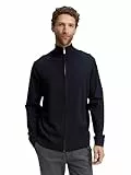 TOM TAILOR Herren 1047571 Strickjacke, 13160-Knitted Navy Melange, L