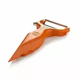 Börner Gemüseschäler (6-in-1) • Garnierschäler mit Reibe • Multifunktionsschäler für Obst & Gemüse • Schäler als Obstschäler, Universalschäler, Kartoffelschäler • Farbe: Orange