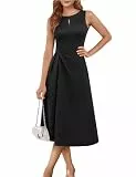 Aupuls Ärmellos Abendkleid Cocktail Dresses for Women Midi Ballkleid Damen Lang Partykleid AUPG030 Black XL