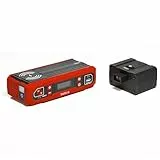 Baricus Starthilfe Powerbank mit Konverter auf 230V Steckdose - Induktives Laden - Kompressor - LED-Licht - Autostarter inkl. Transporttasche - B-Ware (Rot)