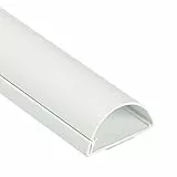 D-Line 1M5025W TV Kabelkanal, Kabelabdeckung, Kabel für wandmontierte Fernsehapparate kaschieren - 1x 50mm (B) x 25mm (H) x 1-Meter Länge - Weiß