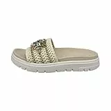 BAGATT TT Damen Sandaletten, Frauen Sandalen,Sommersandalen,bequem,flach,Sommerschuhe,Freizeitschuhe,offene Schuhe,Offwhite/Gold (2151),38 EU/EU UK