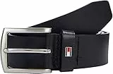 Tommy Hilfiger Herren Gürtel New Denton 3,5 cm Belt Ledergürtel, Blau (Midnight), 85 cm