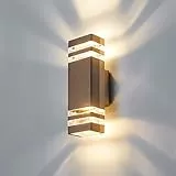 CELAVY LED Wandleuchte Wandlampe aussen - IP65 Außenlampe Aussenlampe Wand, GU10 Up Down Außenleuchte Aussenleuchte Außenwandleuchte Außenbeleuchtung Lampe Hauswand Terrasse Haus Außen, Bronze