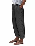 Svanco Sommerhose Damen Leicht Und Luftig, 7/8 Hose Sommer, Weite Stoffhose Dünne Musselin Hose aus Baumwolle