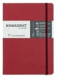 Clairefontaine 793432C Notizbuch AgeBag My Essentials, DIN A5, 14,8 x 21 cm, 96 Blatt, dot, nummeriert, 90g, 1 Stück, Rot