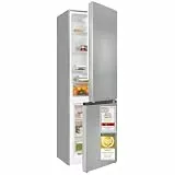 Exquisit KGC5320-95-E-040C Kühl-Gefrierkombination, 315 l, Inoxlook, 185 cm