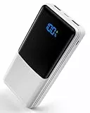 Coblob Power Bank 27000mAh, Powerbank Schnellladefunktion USB C PD 20W Fast Charge, Portable Charger für Samsung Galaxy iPhone Handy, Externe Handyakkus mit LED Display 2 Input & 3 Output (Weiß)