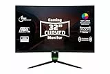 Aryond A32 V2 Curved Gaming Monitor, 32 Zoll(80cm), 180Hz, 1500R, QHD (2560x1440), 1ms, HDR, FreeSync&G-Sync, 122% SRGB, Eye Care, Eingebauter Lautsprecher, HDMI, Display Port, Höhenverstellbar