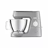 Kenwood Titanium Chef Baker KVC85.004SI Küchenmaschine mit integrierter Waage,inkl. 3-teiligem Patisserie-Set,5 L und 3,5 L ,stufenloser Geschwindigkeitsregler,1200 W,Silber,Stainless Steel