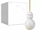 Like. by Villeroy & Boch – Winter Glow Ornament Schneemann Beige, Baumschmuck, Weihnachtsdekorationen, Deko Weihnachten, Christbaumschmuck, Premium Porzellan