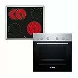 Bosch HND211AR62 Herd-Glaskeramik-Kochfeld-Kombination (herdgesteuert), 59,4 cm breit, 3D-Heißluft - Backen auf 3 Ebenen, Bräterzone
