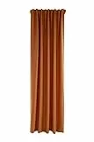 Homing blickdichter Vorhang Uni Gardine Ziegel einfarbig abdunkelnd weich Akustik Gardine Wohnzimmer Schlafzimmer Kinderzimmer Dekostoff(1Stück) 245 x 140 cm (HxB)