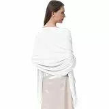 lifwimner Pashmina Schal Damen Festliche Stola für Abendkleid Tücher Schultertuch Geschenk für Winter Hochzeit Herbst Braut Party (White)