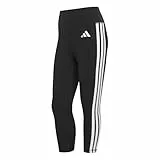 adidas Damen Optime Essentials Workout 3-Stripes 3/4 Leggings Tights, black/white, M