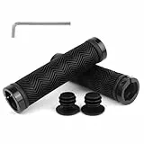 FLOWERUN Fahrradgriffe, Lenkergriffe, Ergonomische rutschfeste Gummigriffe Mit Doppelklemmung, Stoßdämpfend Und Komfortabel, Für MTB, BMX, E-Bike, Roller, Einfache Montage, 22 mm (Stil 1)